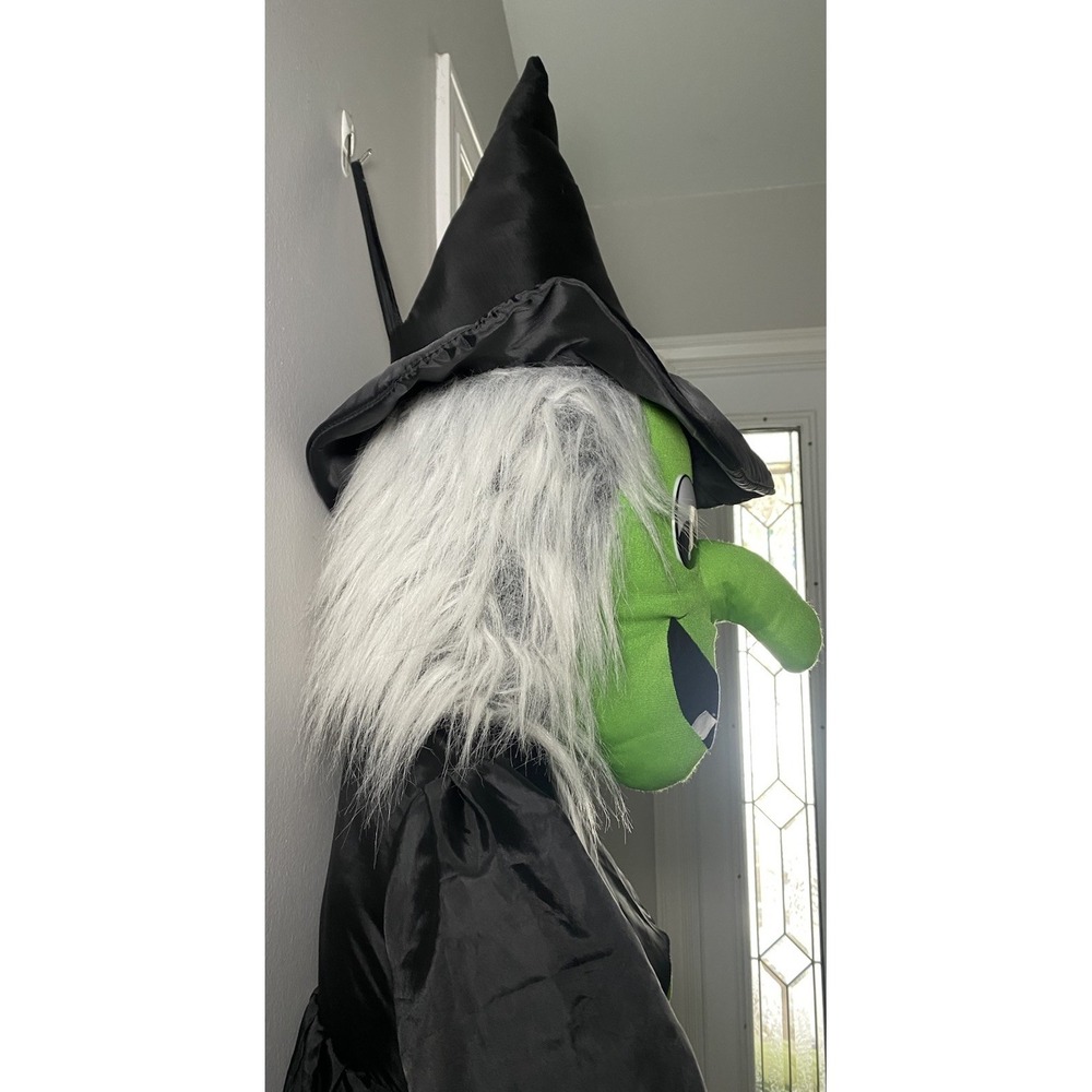 Vintage Goffa Green Witch JUMBO 54" Plush Halloween Door Hanger Decor Stuffed - Picture 6 of 11